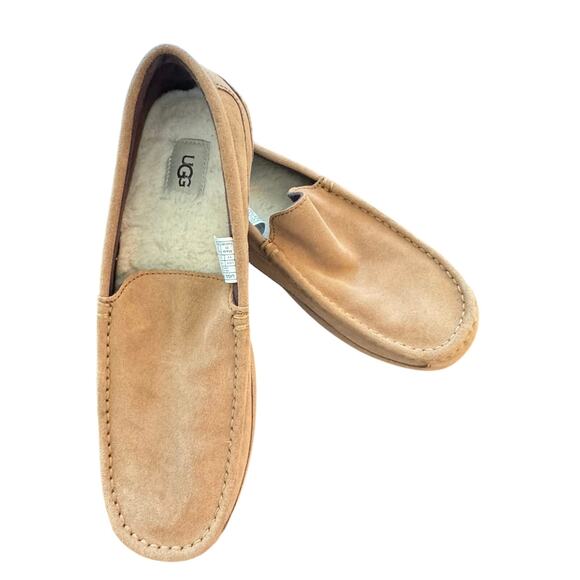 UGG Alder Suede Slip On Moccasin Loafer Slippers Chestnut 1003419 Men's 11 NWT - Picture 1 of 11